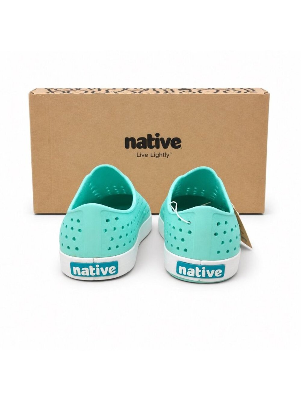 Native Shoes Jefferson Hydrangea Blue Shell White Kids Slip On Water Shoes J5 - Picture 5 of 7